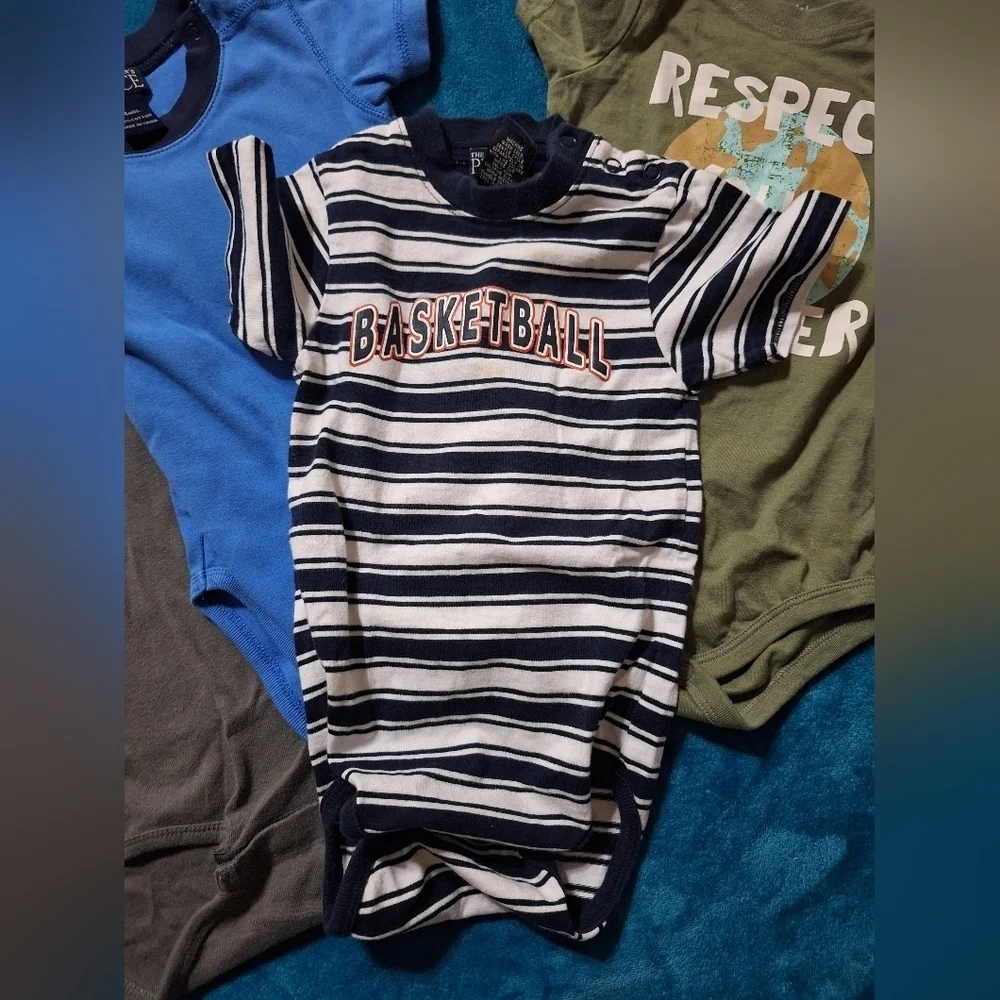 Striped Kids Snap Bottom Onesy Shirt - Bundles